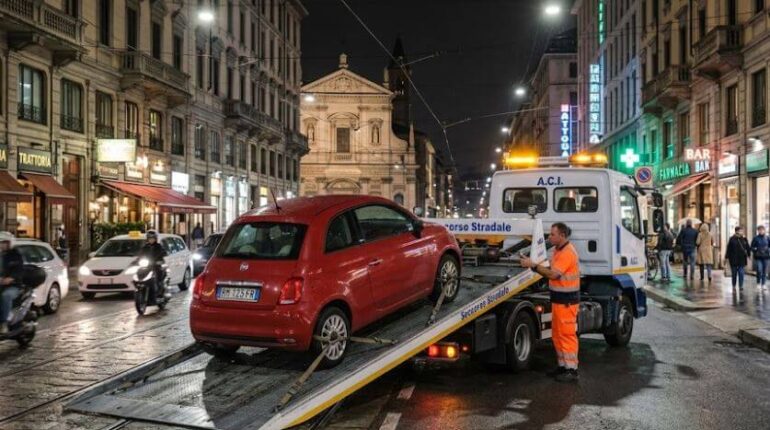 soccorso stradale notturno a Milano