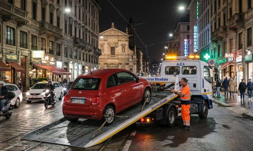 soccorso stradale notturno a Milano